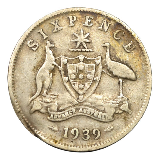 1939 Australian Sixpence