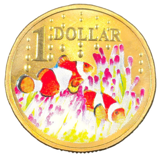 2006 $1 Coin - Ocean Series - Easter Clown Anemonefish (Clown Fish)