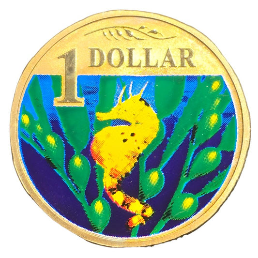 2007 $1 Coin - Ocean Series - Big Belly Seahorse