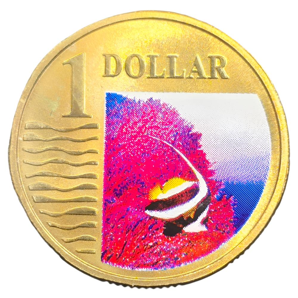 2007 $1 Coin - Ocean Series - Longfin Bannerfish