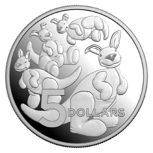 2024 $5 1oz Fine Silver Proof Coin - Baby Coin - Toy Kangaroo