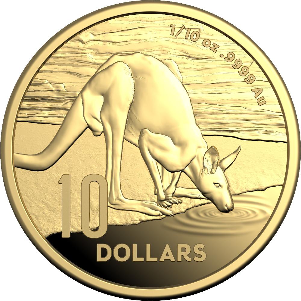 2024 $10 1/10 oz Gold Proof Coin - Kangaroo Series