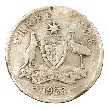 1923 Australian Threepence - Poor