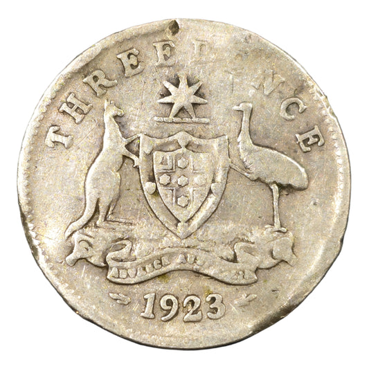 1923 Australian Threepence - Poor