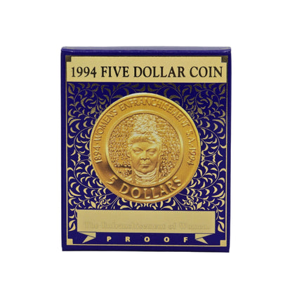 1994 $5 Proof Coin- 100 Years of Women's Enfranchisement