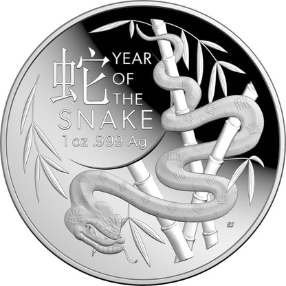 2025 $5 1oz Fine Silver Proof Domed Coin - Lunar Series - Year of the Snake