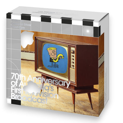 2026 50c Coloured Silver Proof Coin - 70th Anniversary of First Television Broadcast