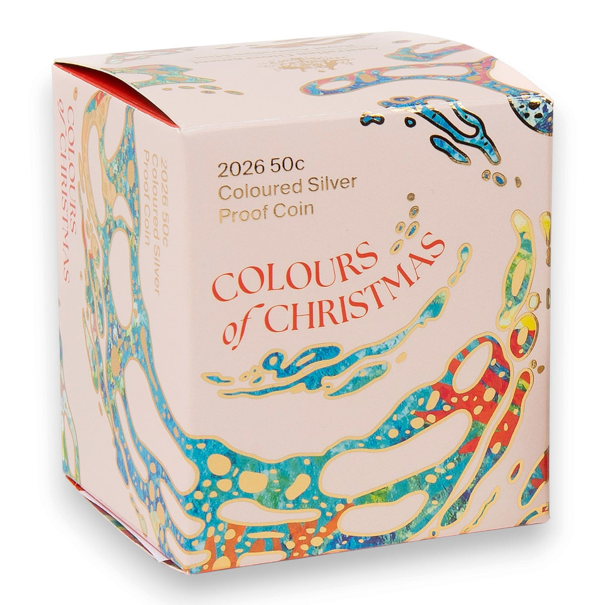 2026 50c Coloured Fine Silver Proof Coin – Christmas Decoration