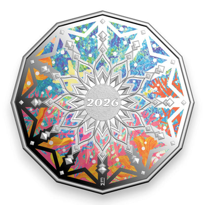 2026 50c Coloured Fine Silver Proof Coin – Christmas Decoration