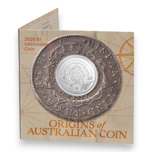 2026 $1 Uncirculated Coin - Origins of Australian Coin: Holey Dollar