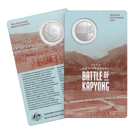 2026 50c Uncirculated Coin - 75th Anniversary Battle of Kapyong