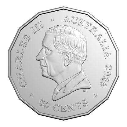 2026 50c Uncirculated Tetradecagon Coin - Lunar Series - Year of the Horse