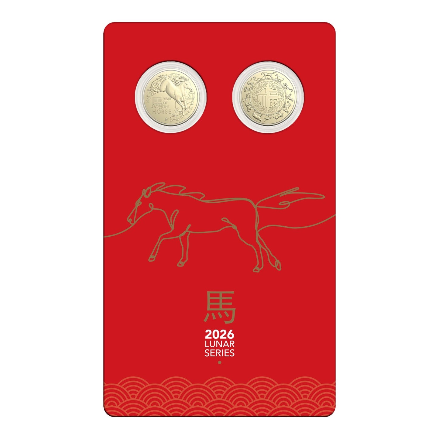 2026 $1 Uncirculated Two-Coin Set - Lunar Series - Year of the Horse
