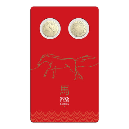 2026 $1 Uncirculated Two-Coin Set - Lunar Series - Year of the Horse