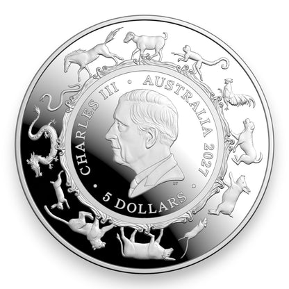 2027 $5 1 oz Fine Silver Proof Domed Coin - Year of the Goat