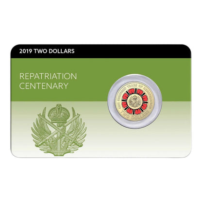 2019 $2 - Lest We Forget - Centenary of Repatriation - Al-Br Coin Pack