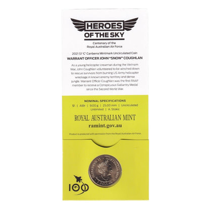 2021 $1 Coin - Heroes of the Sky - RAAF Centenary - 'C' Mintmark