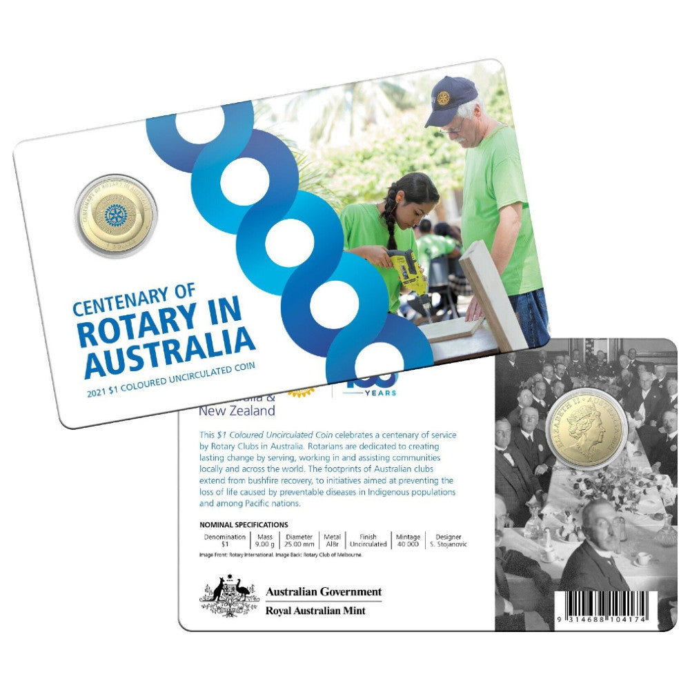 2021 $1 Coin - Centenary of Rotary