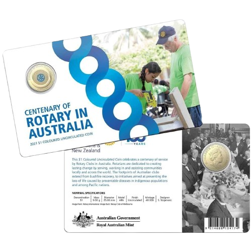 2021 Australian $1 Coin - Centenary of Rotary