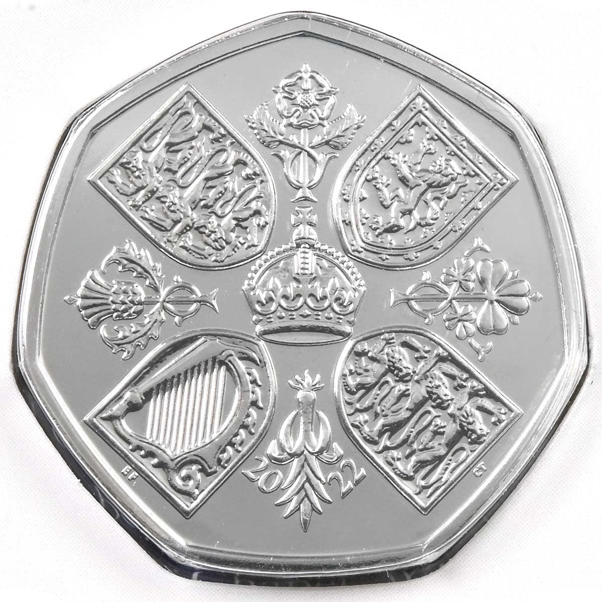2022 Queen Elizabeth II Memorial - 50p Brilliant Uncirculated Coin In Folder