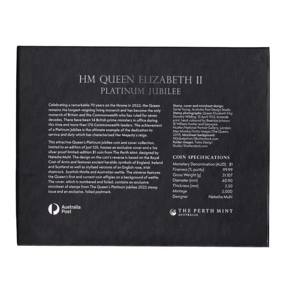 2022 Impressions - Queen Elizabeth II Platinum Jubilee Coin and Cover Collection