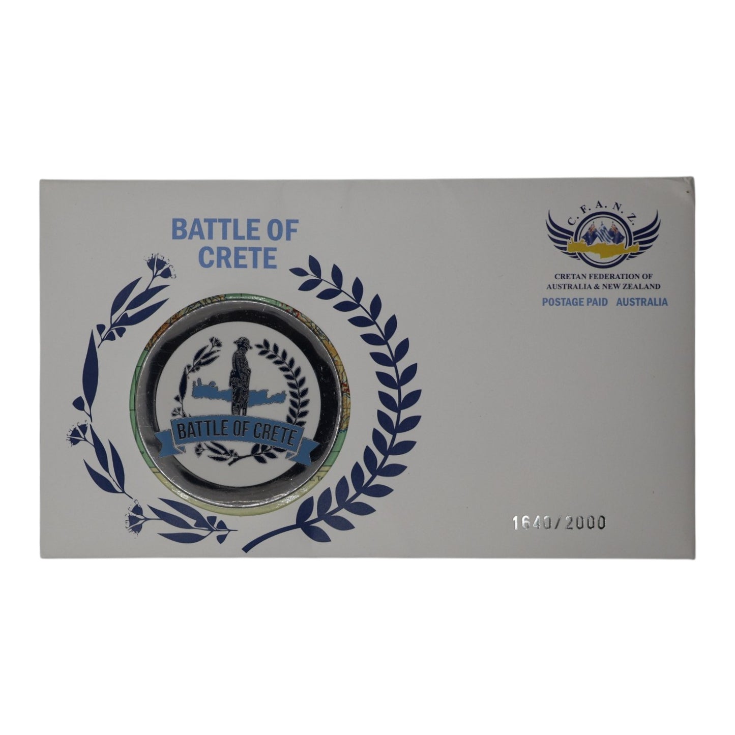 2022 PMC - 80th Anniversary of the Battle of Crete Medallion Cover