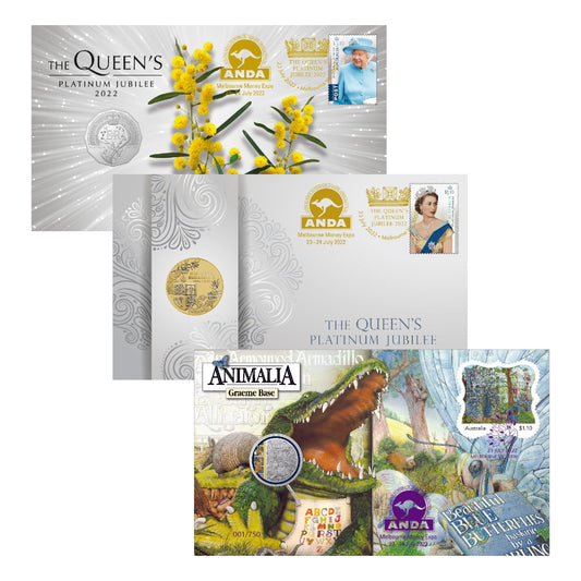 2022 ANDA Melbourne Money Expo - ANDA Overprint - Trio with Matching Serial Numbers 240/750