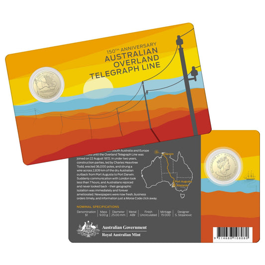 2022 $1 Coin - 150th anniversary of Australian Overland Telegraph Line