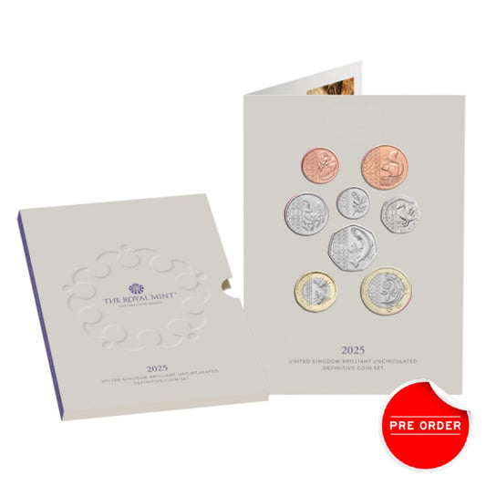 2025 United Kingdom Brilliant Uncirculated Definitive Coin Set