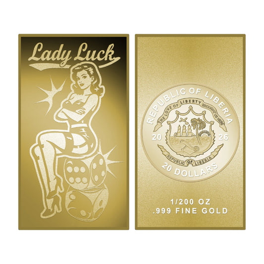 2026 Liberia - Lady Luck 1/200oz Gold Coin