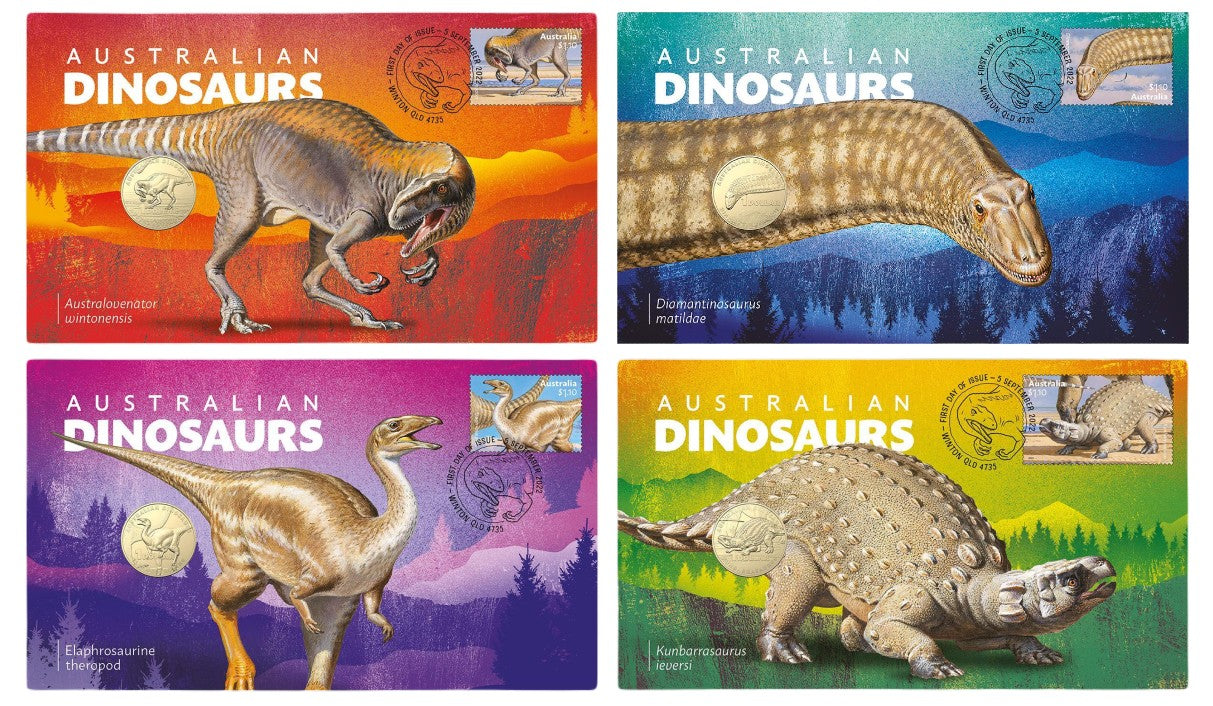 2022 Australian Dinosaurs Four PNC Set
