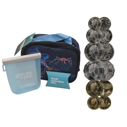 2023 "Creatures of the Deep" Six-Coin Uncirculated Set with Lunchbox Kit