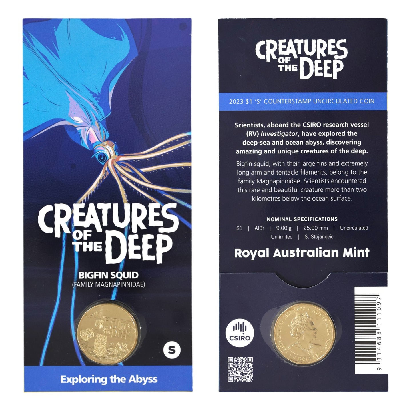 2023 $1 Coin - Creatures of the Deep (Multi-Variety Selection)