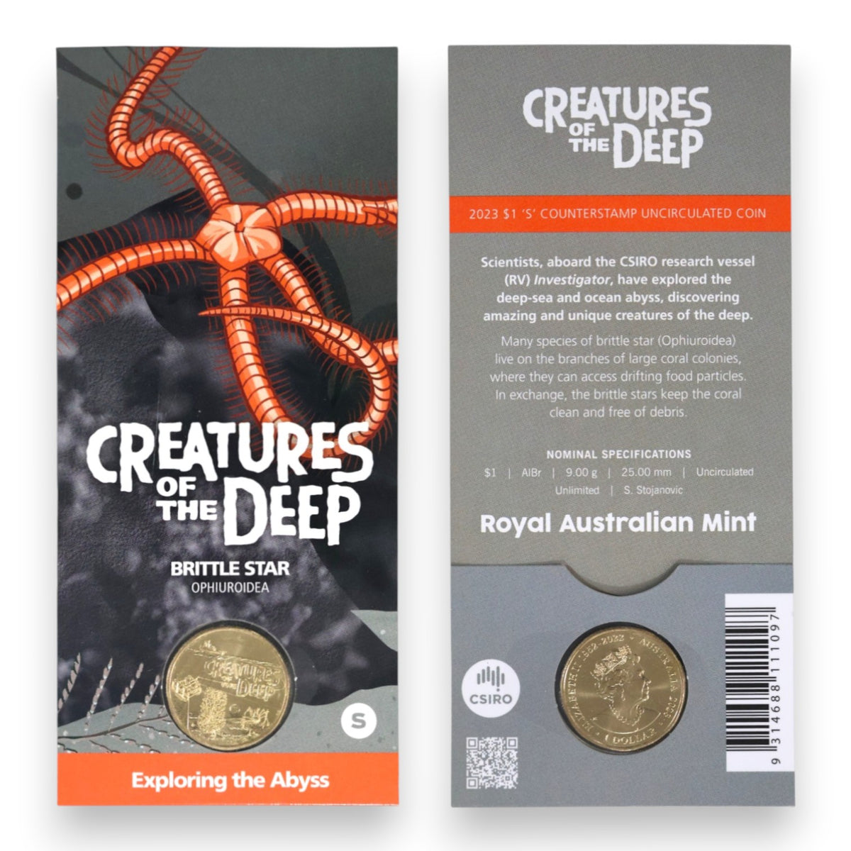 2023 $1 Creatures of the Deep Uncirculated Coin - Mintmark & Counterstamp Varieties