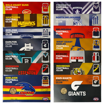 2024 PNC - Australia Post AFL Stamp & Coin Cover - Choose Your Club