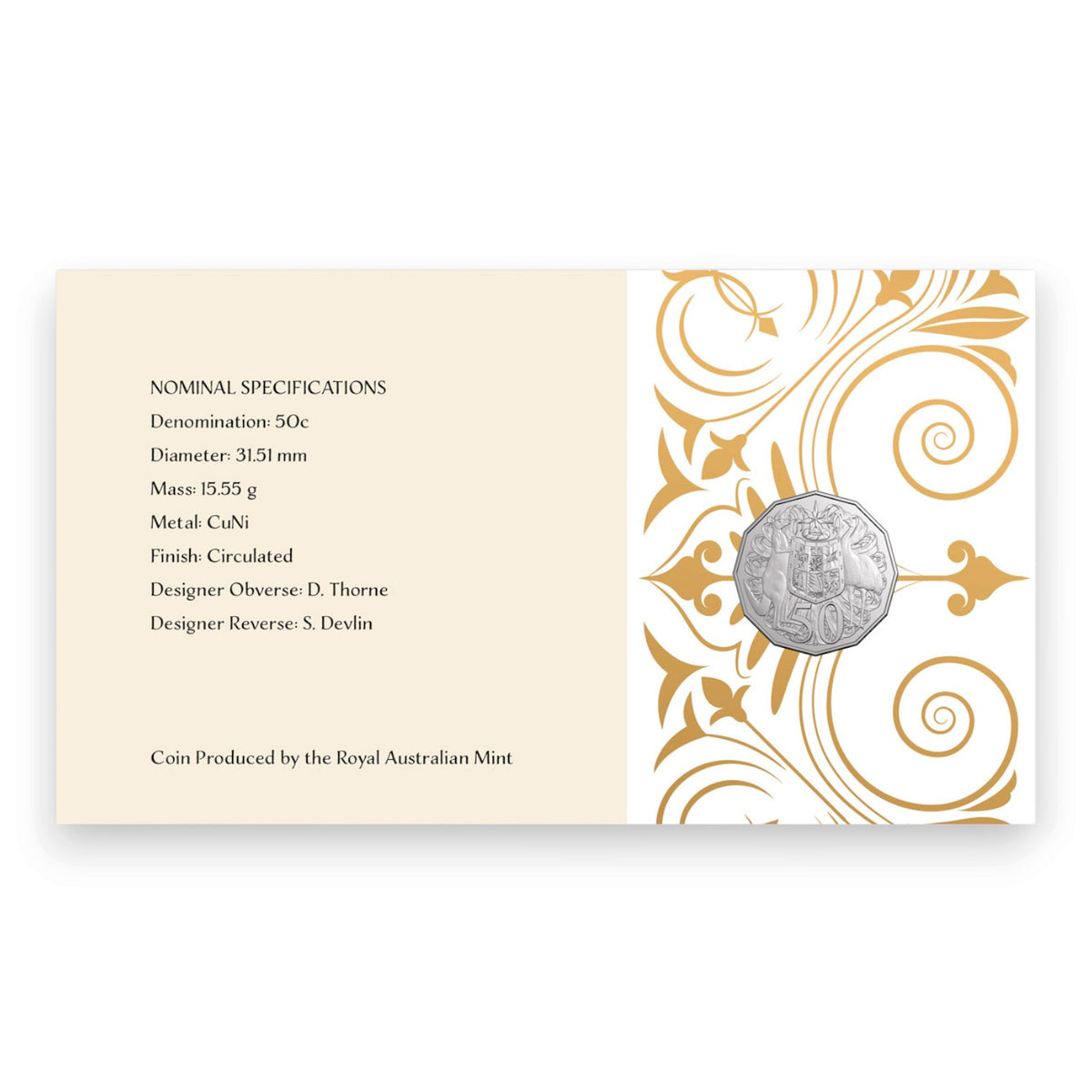 2024 PNC - King's Birthday 50c Coin Postal Numismatic Cover