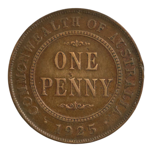1925 Australian Penny - Very Good *Cleaned*