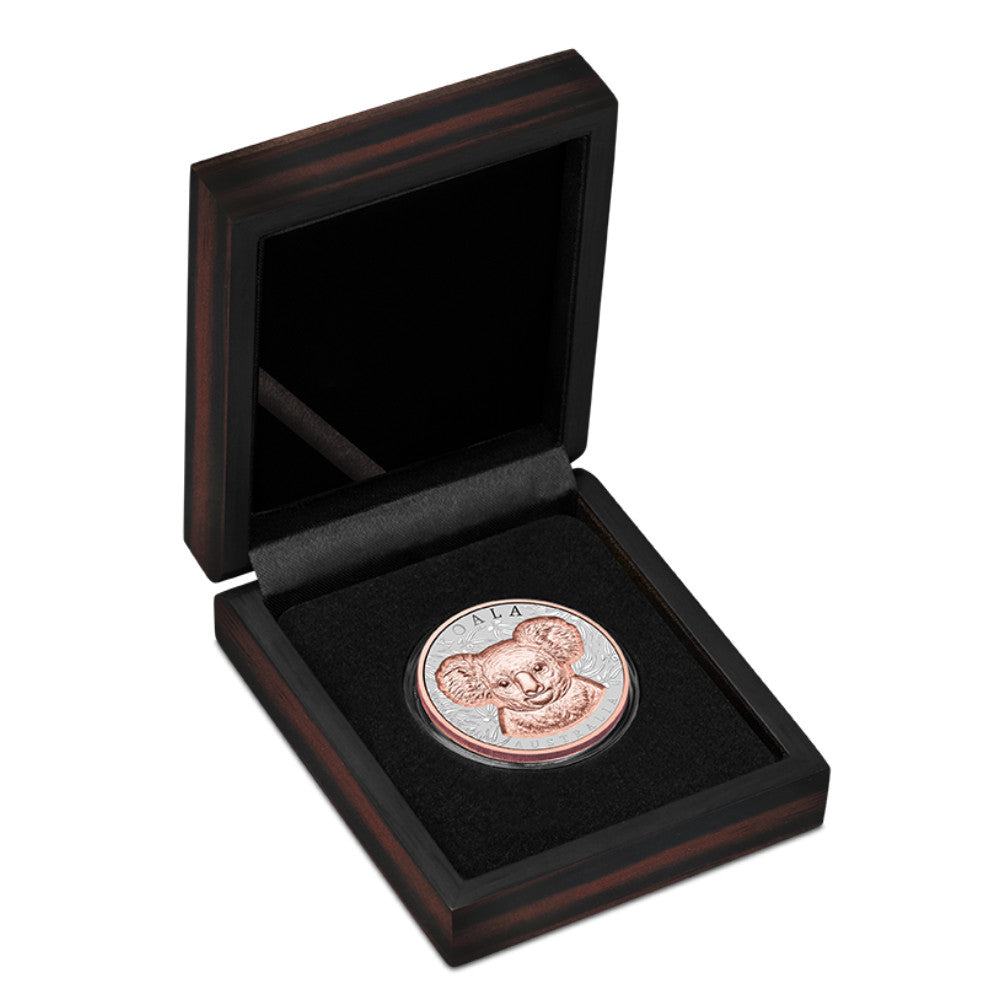 2025 Native Impressions - 1oz Silver Super Incused Rose Gold Koala Coin