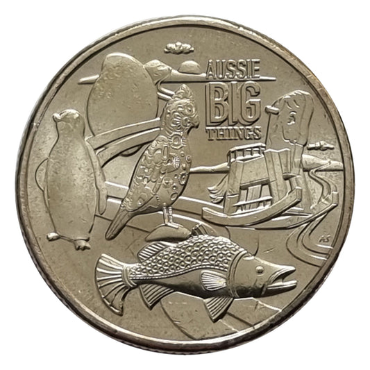 2025 $1 Coin - Aussie Big Things 2 - The Big Mango, Penguin, Barramundi, Rocking Horse, Galah