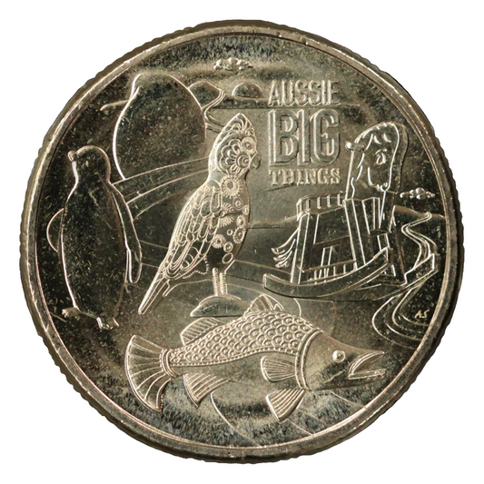 2025 $1 Coin - Aussie Big Things 2 - The Big Mango, Penguin, Barramundi, Rocking Horse, Galah