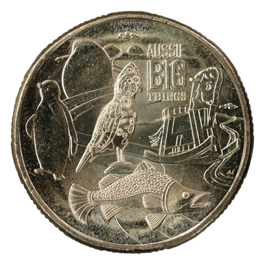 2025 $1 Coin - Aussie Big Things 2 - The Big Mango, Penguin, Barramundi, Rocking Horse, Galah