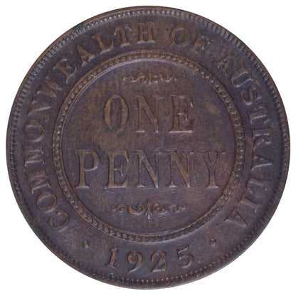 1925 Australian Penny - Fine *Cleaned*