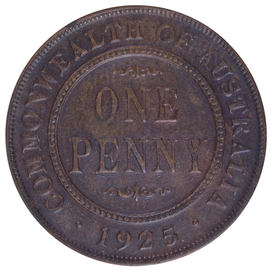 1925 Australian Penny - Fine *Cleaned*