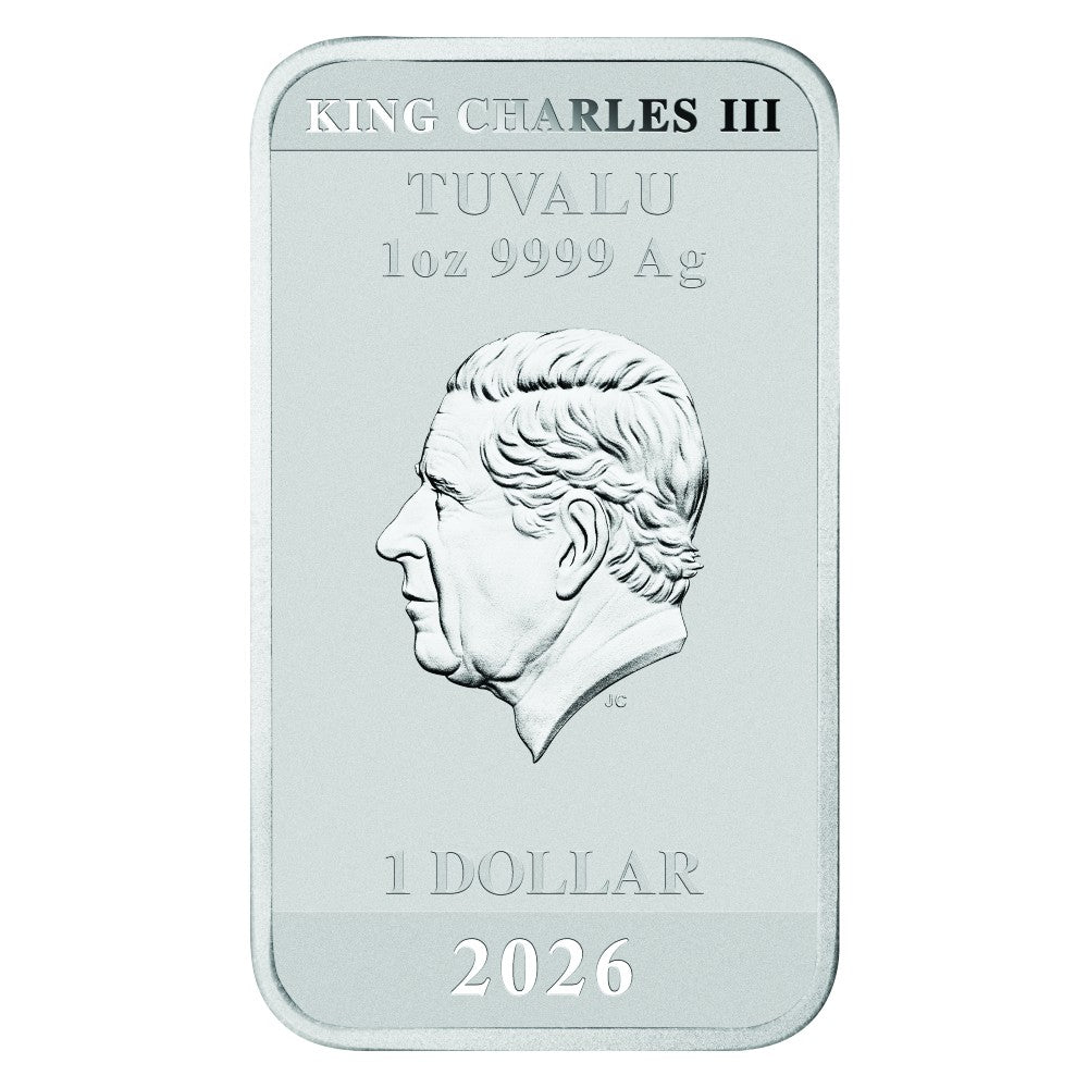 2026 1oz Silver Coloured Rectangular Coin - Stranger Things Season 1