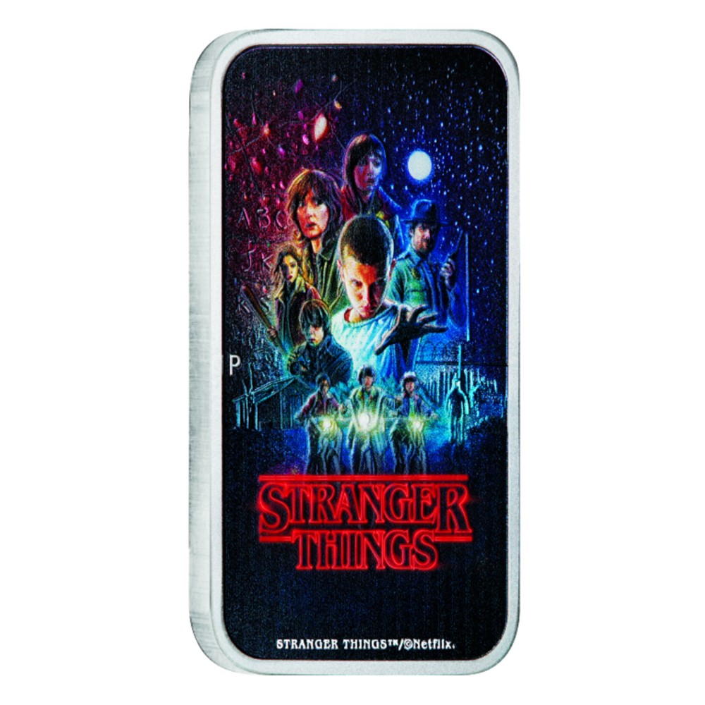 2026 1oz Silver Coloured Rectangular Coin - Stranger Things Season 1