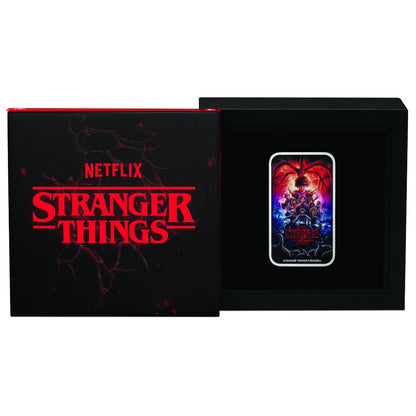 2026 1oz Silver Coloured Rectangular Coin - Stranger Things Season 2