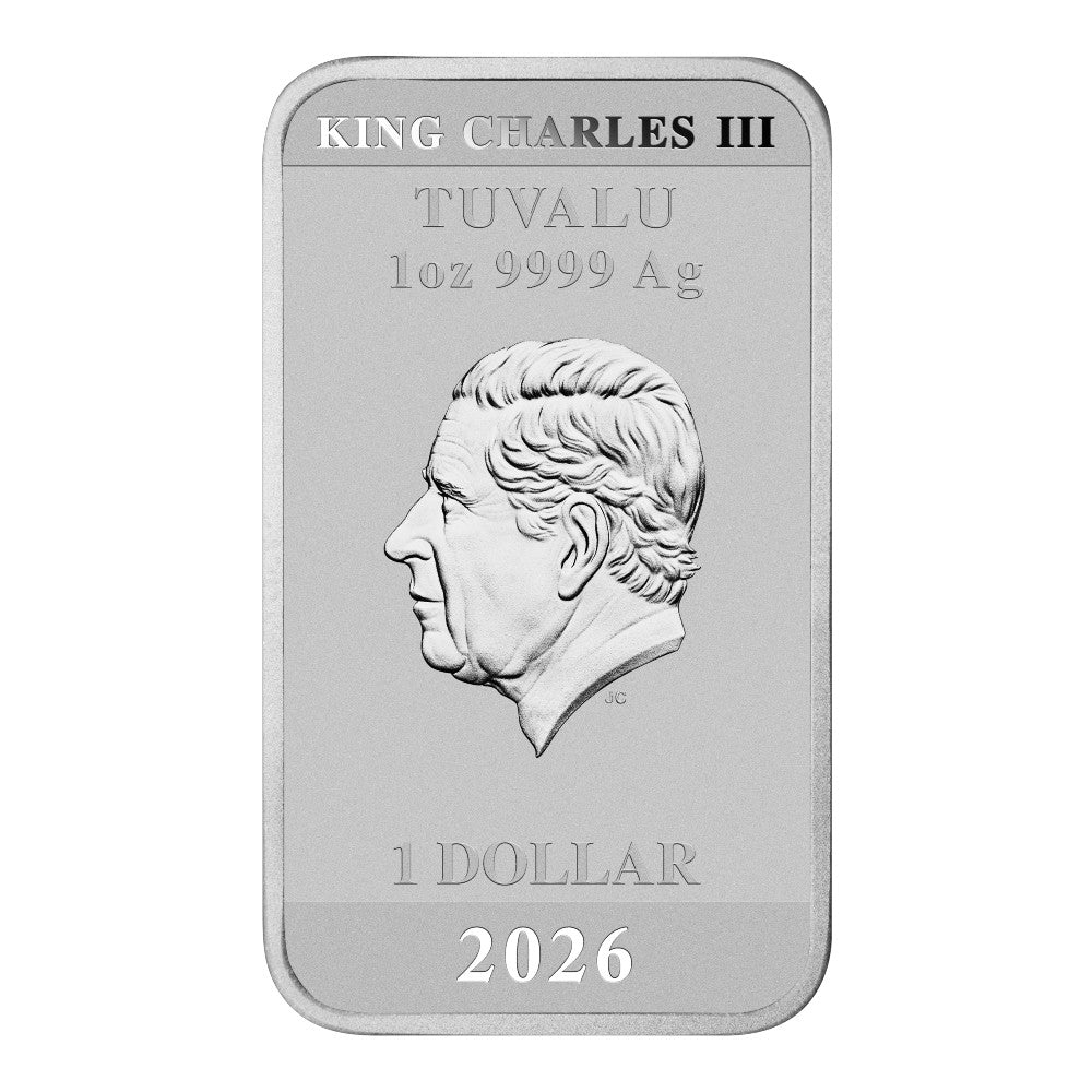 2026 1oz Silver Coloured Rectangular Coin - Stranger Things Season 2