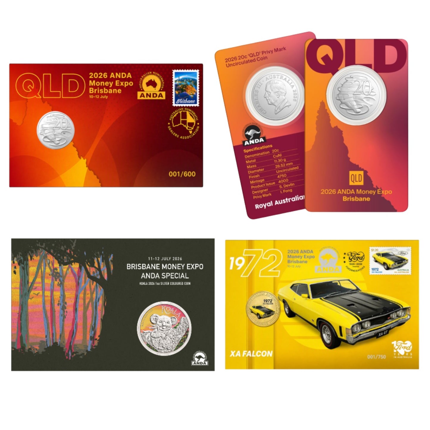 2026 ANDA Brisbane Money Expo Exclusive 4-Piece Collection!