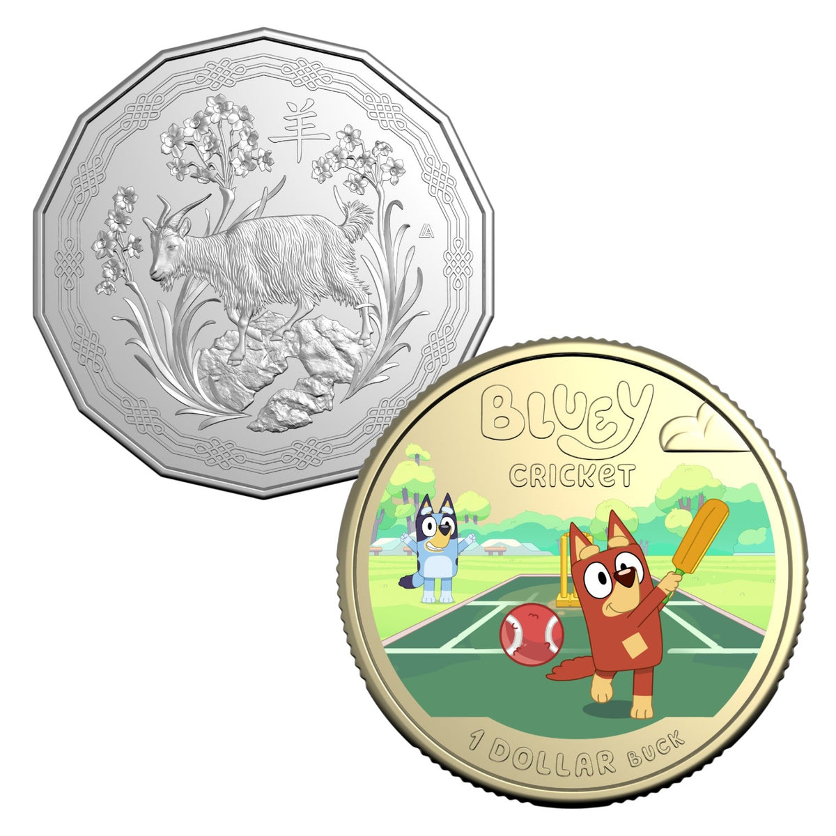 2026 RAM September Release 2-Coin Bundle – Bluey Cricket & Lunar Goat 50c