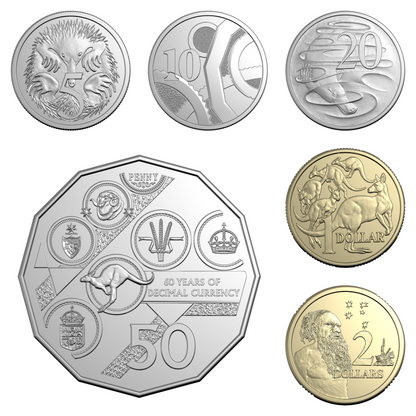 2026 Uncirculated Six-Coin Year Set - 60th Anniversary of Decimal Currency